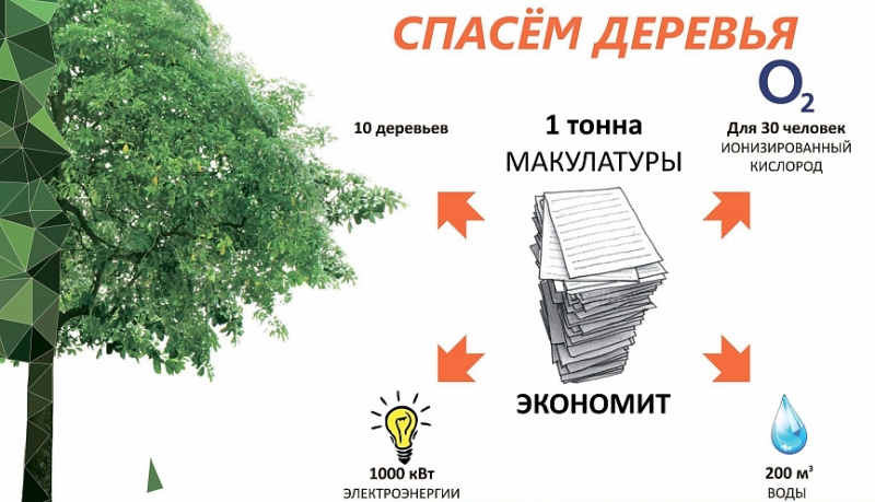 Всероссийский Эко-марафон ПЕРЕРАБОТКА «Сдай макулатуру – спаси дерево»